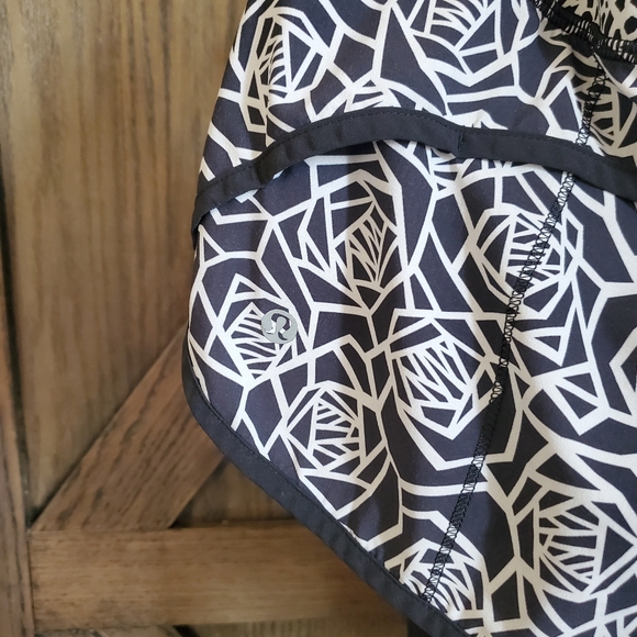Lululemon Black and White Athletic Shorts - Picture 2 of 3